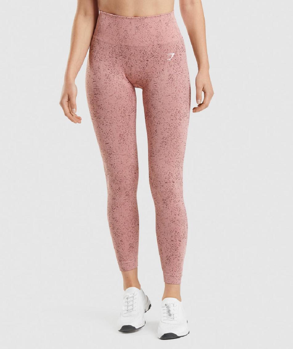 Leggins Gymshark Adapt Fleck Seamless Mujer Rosas | CO 2867BEX